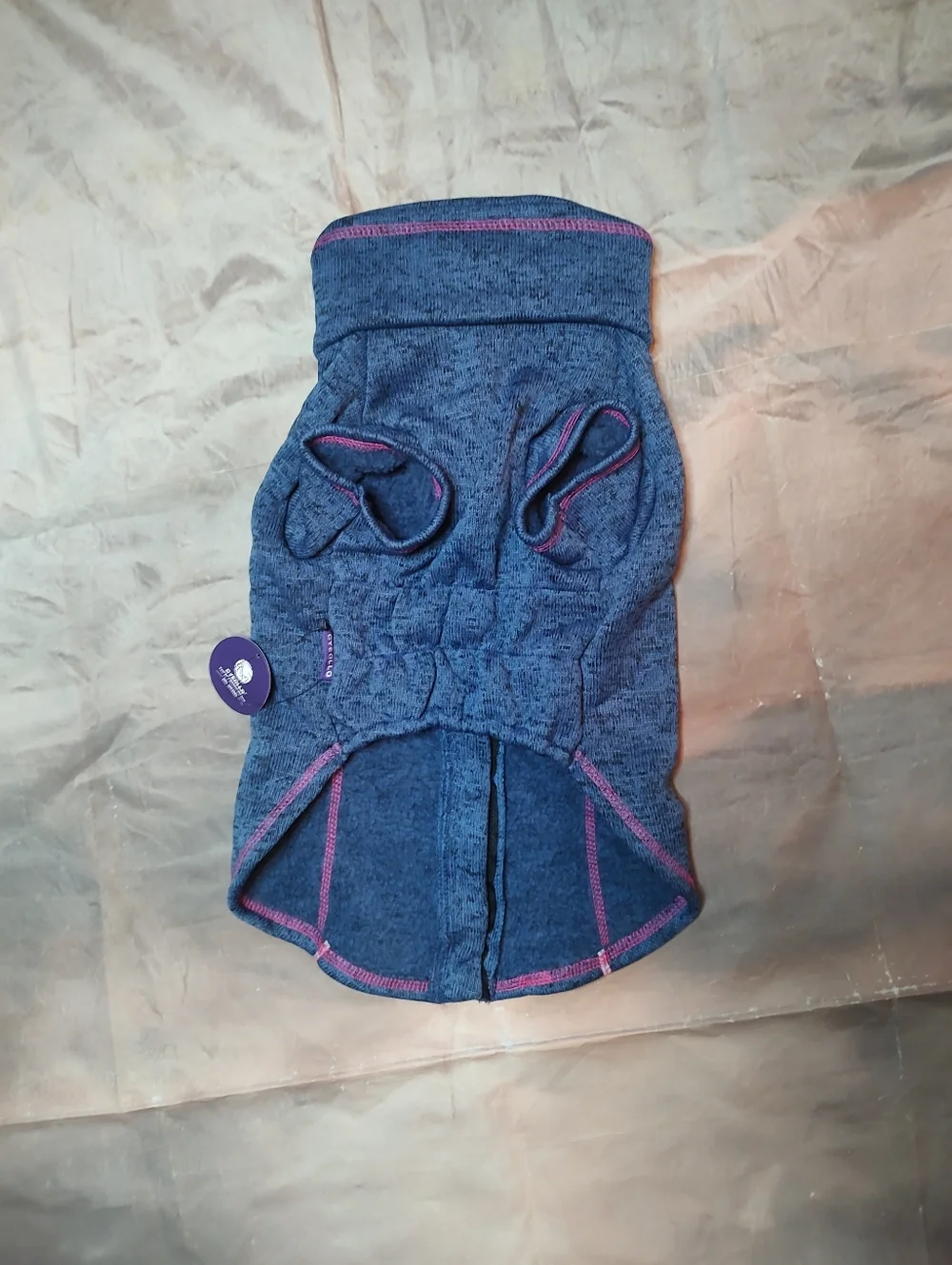 cyeollo XL Dog Jacket Coat Fleece Dog Blue with Pink Reflective